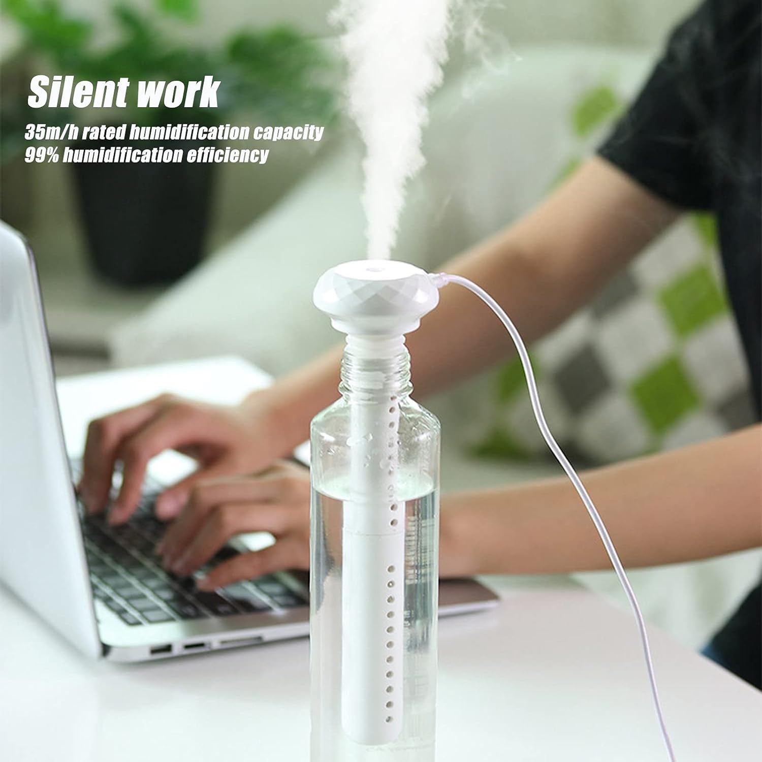 0320 Mini Portable Humidifier for Car, Personal USB Powered Bedroom Quiet Humidified Ultrasonic Cool Mist Humidifier Plants, Car, Travel, Office, Hotel (1 Pc) 0320 Mini Portable Humidifier for Car, Personal USB Powered Bedroom Quiet Humidified Ultrasonic Cool Mist Humidifier Plants, Car, Travel, Office, Hotel (1 Pc)